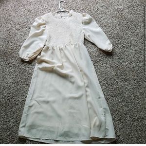 Roolee cream dress.Wear with heels or combat boots